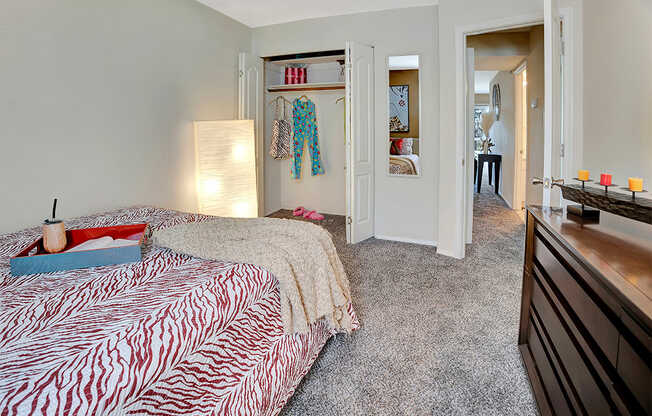 Bedroom with Spacious Closet at Kenilworth at Charles Apartments, Towson, MD, 21204