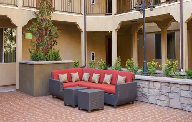 Courtyard Patio With Ample Sitting at The Verandas, California