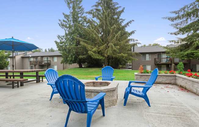 Outdoor Fire Pit at North Creek Apartments, Everett, 98208