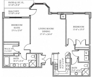 2 beds, 2 baths, 1,287 sqft, $2,360