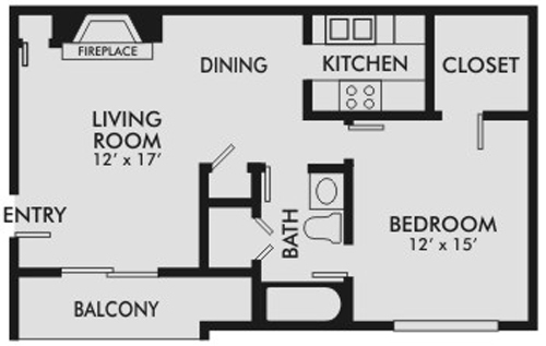 1 bed, 1 bath, 730 sqft, $800