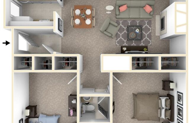 2 beds, 1.5 baths, 900 sqft, $915, Unit *145