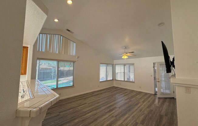 Single story home with a pool!