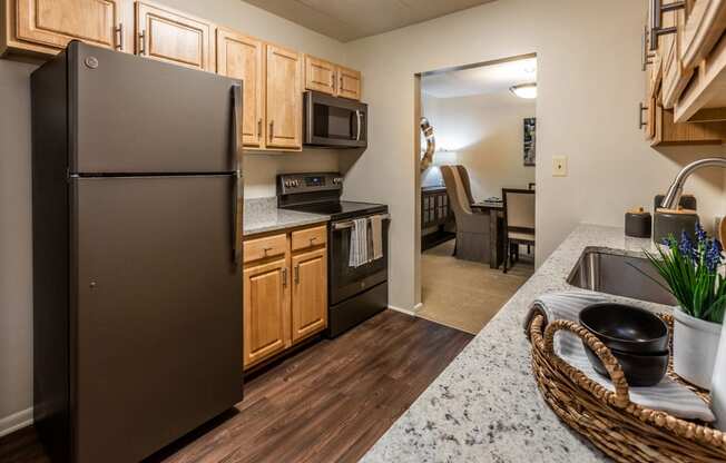Renovated kitchens at Ivy Hall Apartments in Towson Maryland