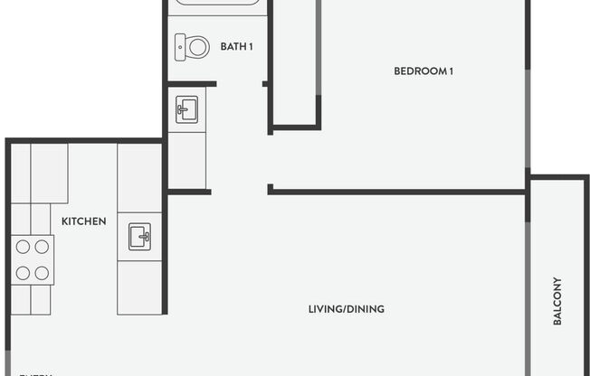 1 bed, 1 bath, 683 sqft, $2,345