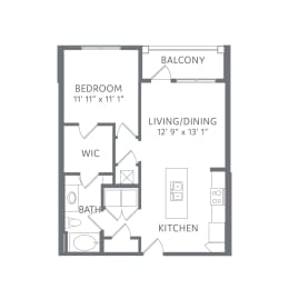 1 bed, 1 bath, 738 sqft, $1,679