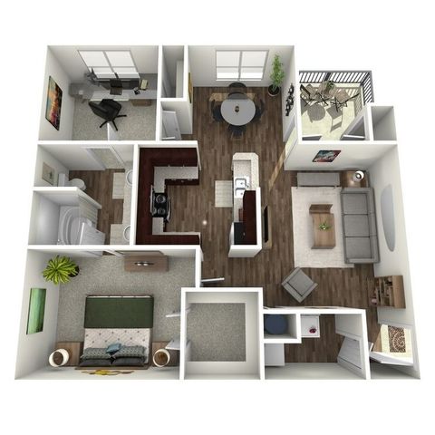 2 beds, 1 bath, 1,004 sqft, $1,390
