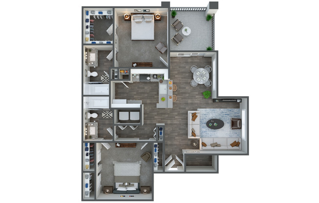 2 beds, 2 baths, 1,160 sqft, $1,460