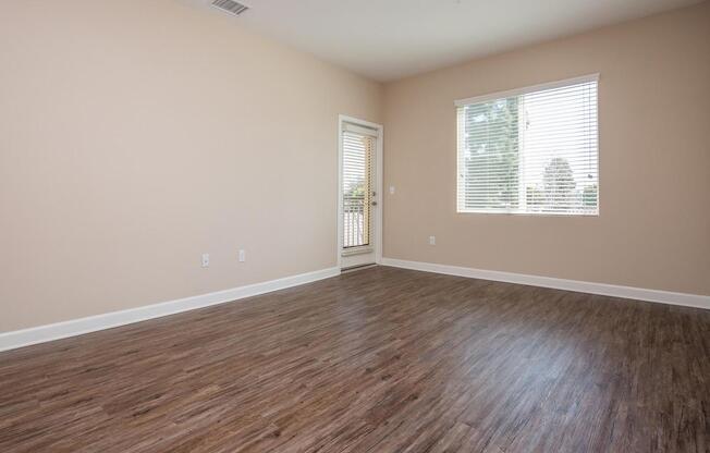 a room with a wood floor