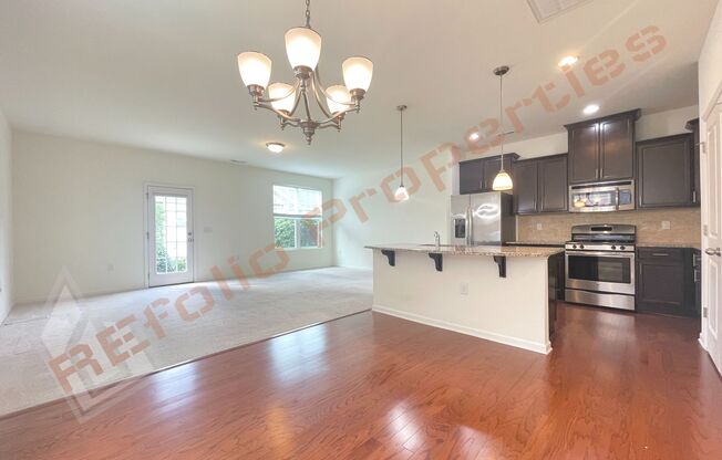 Beautiful 2-Story End-Unit Townhome with 3 Bedrooms, 1-Car Garage & Community Pool in 55 James at Midtown, Apex – Available Now!