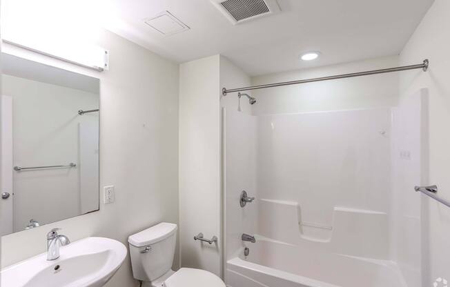 Spacious bathrooms at 7 Cameron Apartments, Massachusetts