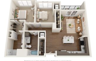 2 beds, 2 baths, 1,114 sqft, $1,699, Unit 143-318