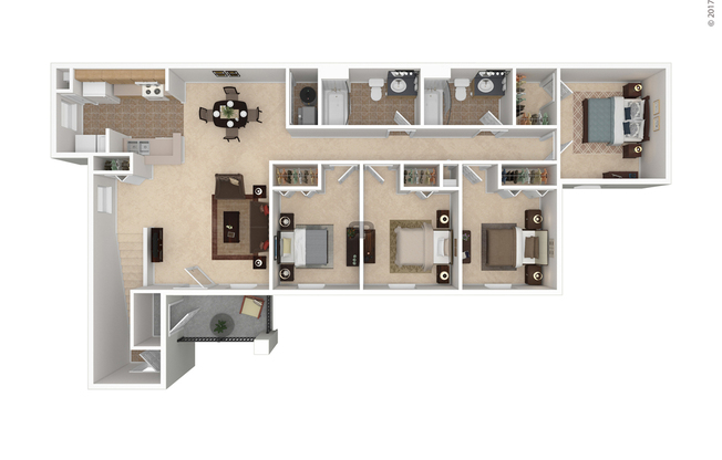 4 beds, 2 baths, 1,366 sqft, $1,322