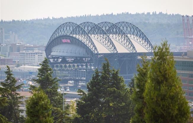 a view of the olympic stadium in seattle