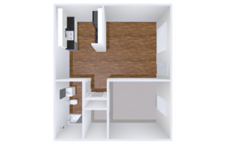 1 bed, 1 bath, 524 sqft, $1,020