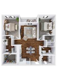 2 beds, 2 baths, 1,164 sqft, $1,572