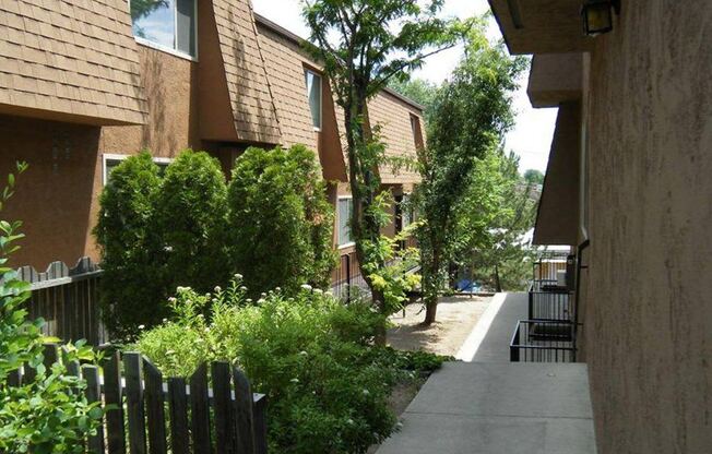 Green Exterior Trees at Oak Manor & Angel Street Apartments