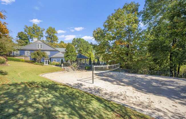 Outdoor sand volleyball court