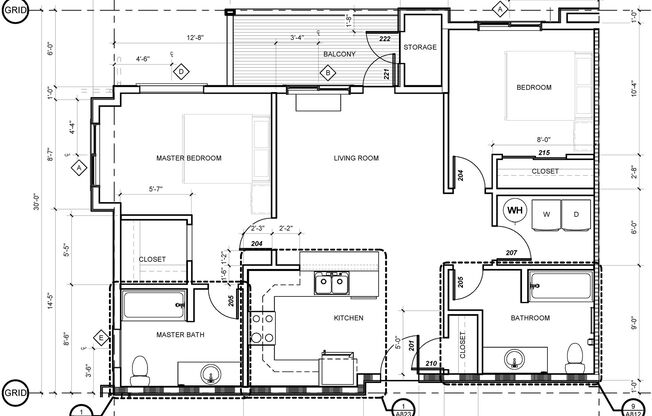 2 beds, 2 baths, 921 sqft, $1,929, Unit 206
