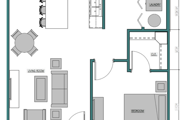 1 bed, 1 bath, 710 sqft, $1,340