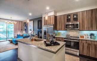 kitchen space in our luxury west dallas apartments