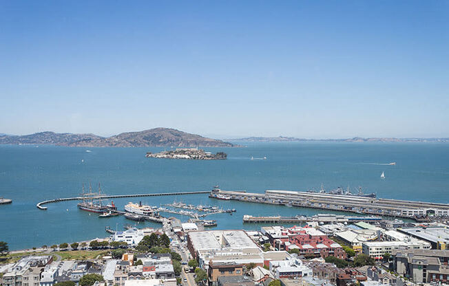 a view of the harbor in san francisco