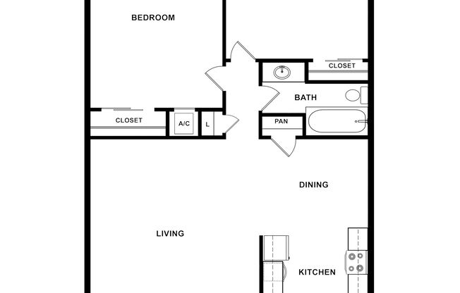 2 beds, 1 bath, 804 sqft, $1,275
