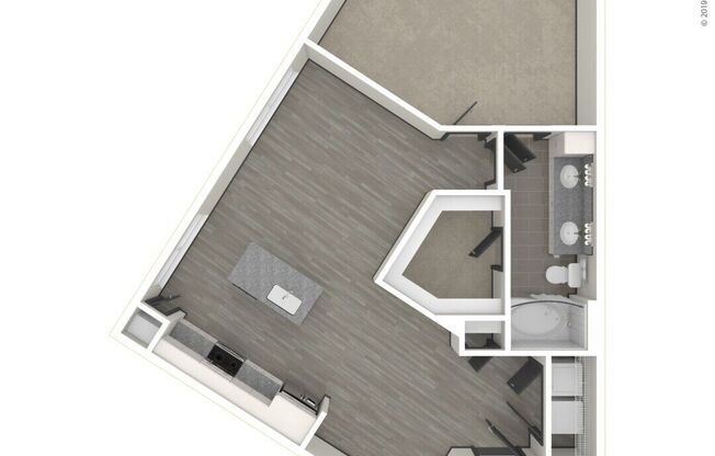 1 bed, 1 bath, 896 sqft, $1,564