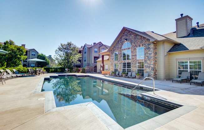 Pool in the sunshine for colorado apartment building
