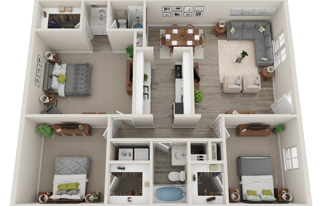 3 beds, 2 baths, 1,156 sqft, $1,400