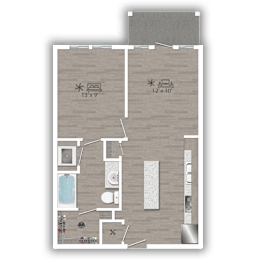 1 bed, 1 bath, 539 sqft, $1,515