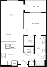 1 bed, 1 bath, 746 sqft, $1,694