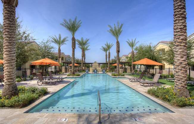 Resort Style Pool at Bella Victoria Apartments in Mesa Arizona January 2021
