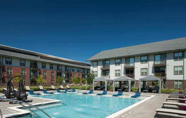 Resort-style Pool with Cabanas