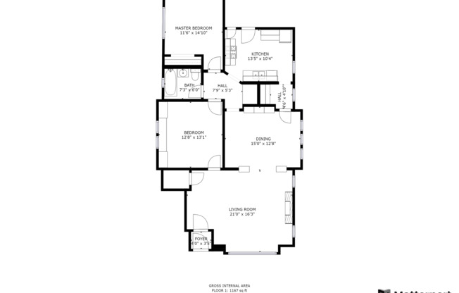 2 beds, 1 bath, 1,350 sqft, $1,710, Unit 3038 Maryland