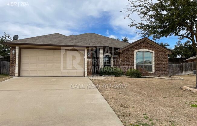 4 Bedroom, 2 Bathroom Home for Rent in Temple TX / Temple ISD