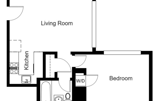 1 bed, 1 bath, 545 sqft, $1,995, Unit 104