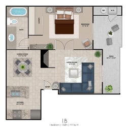 1 bed, 1 bath, 777 sqft, $1,049