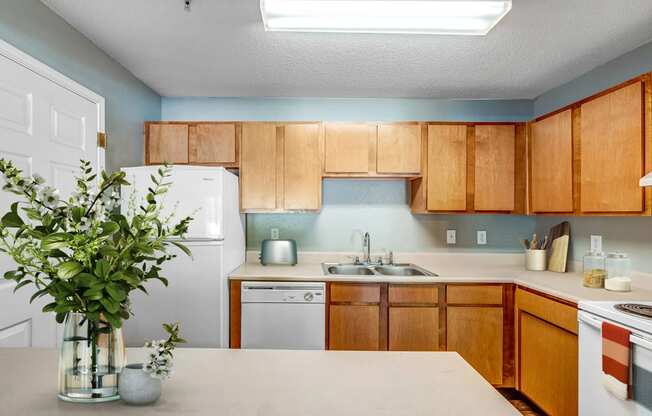 Kitchen at The Flats on Waters Edge, Hermitage