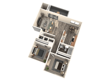 2 beds, 1 bath, 842 sqft, $2,405