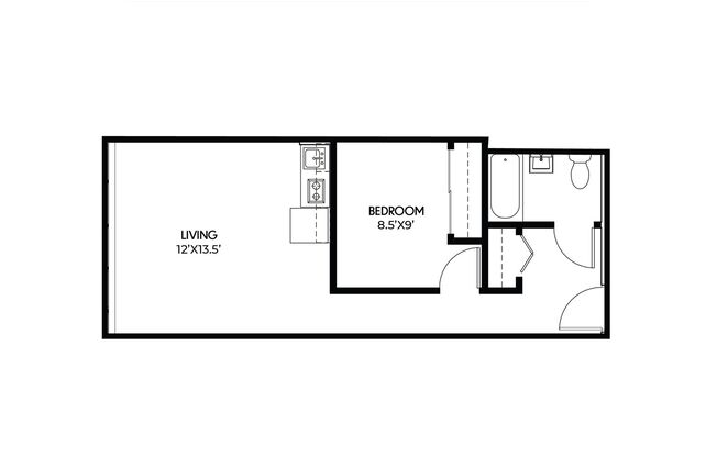 1 bed, 1 bath, 510 sqft, $1,349, Unit 1104