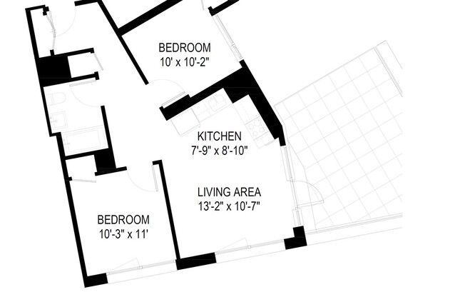 2 beds, 1 bath, $5,435, Unit 844