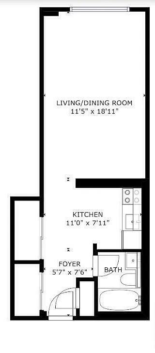 Studio, 1 bath, $2,650, Unit 5C