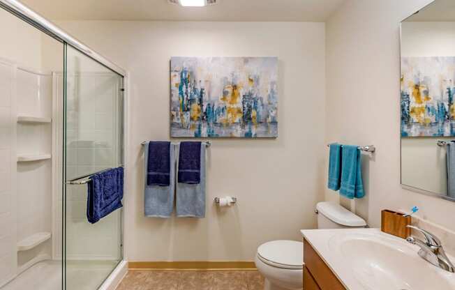 Bathroom at The Enclave Luxury Apartments