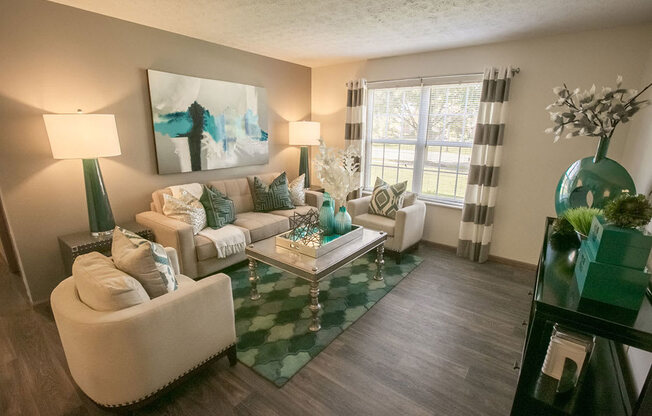 Modern Living Room at Sterling Park Apartments, Grove City