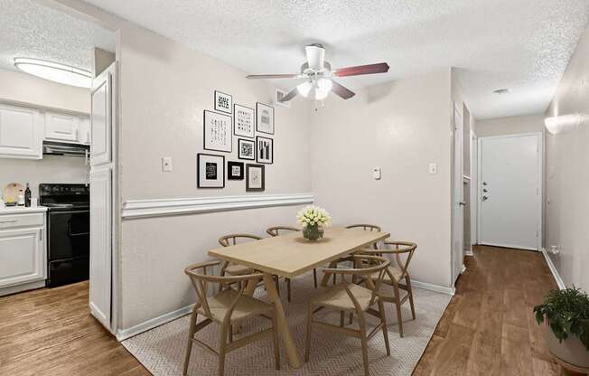 Virtually staged b2 Dining Room at Noel on the Parkway in Dallas, TX