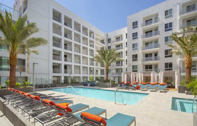 Swimming Pool With Relaxing Sundecks at The Q Topanga, Woodland Hills, 91367