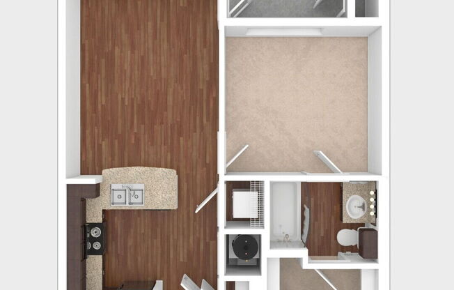 1 bed, 1 bath, 664 sqft, $1,040