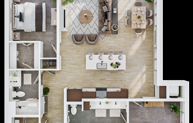 2 beds, 2 baths, 1,380 sqft, $3,095, Unit 158