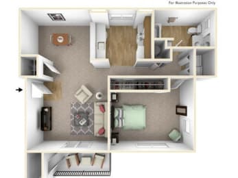 1 bed, 1 bath, 761 sqft, $1,330